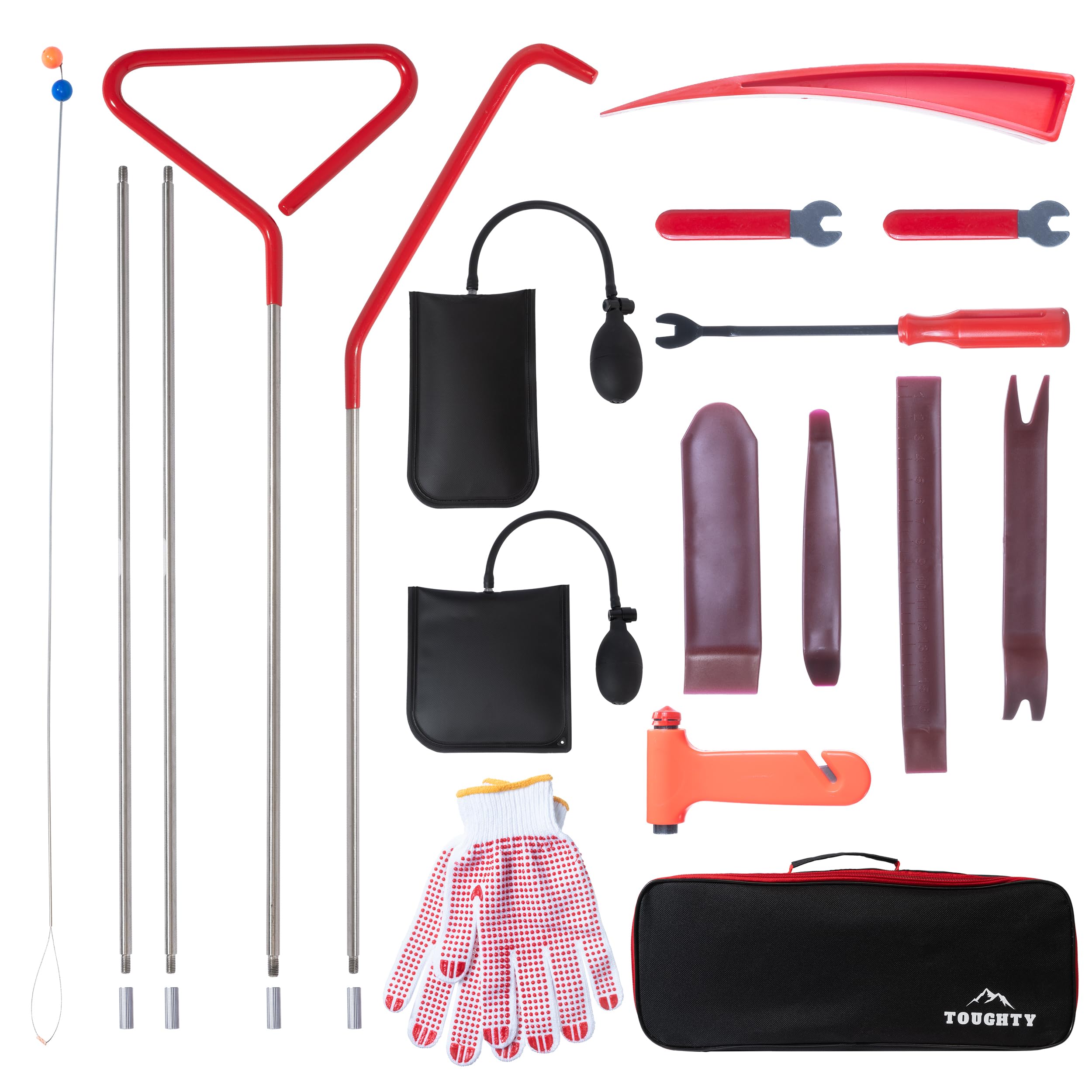 Portable Car Repair Tool Kit - 68-Piece Automotive Tool Set with Carrying Bag for Cars & Trucks | Includes Safety Hammer & 5th Wheel Pin Puller | Perfect for Roadside Emergencies, DIY Repairs & Professional Mechanics