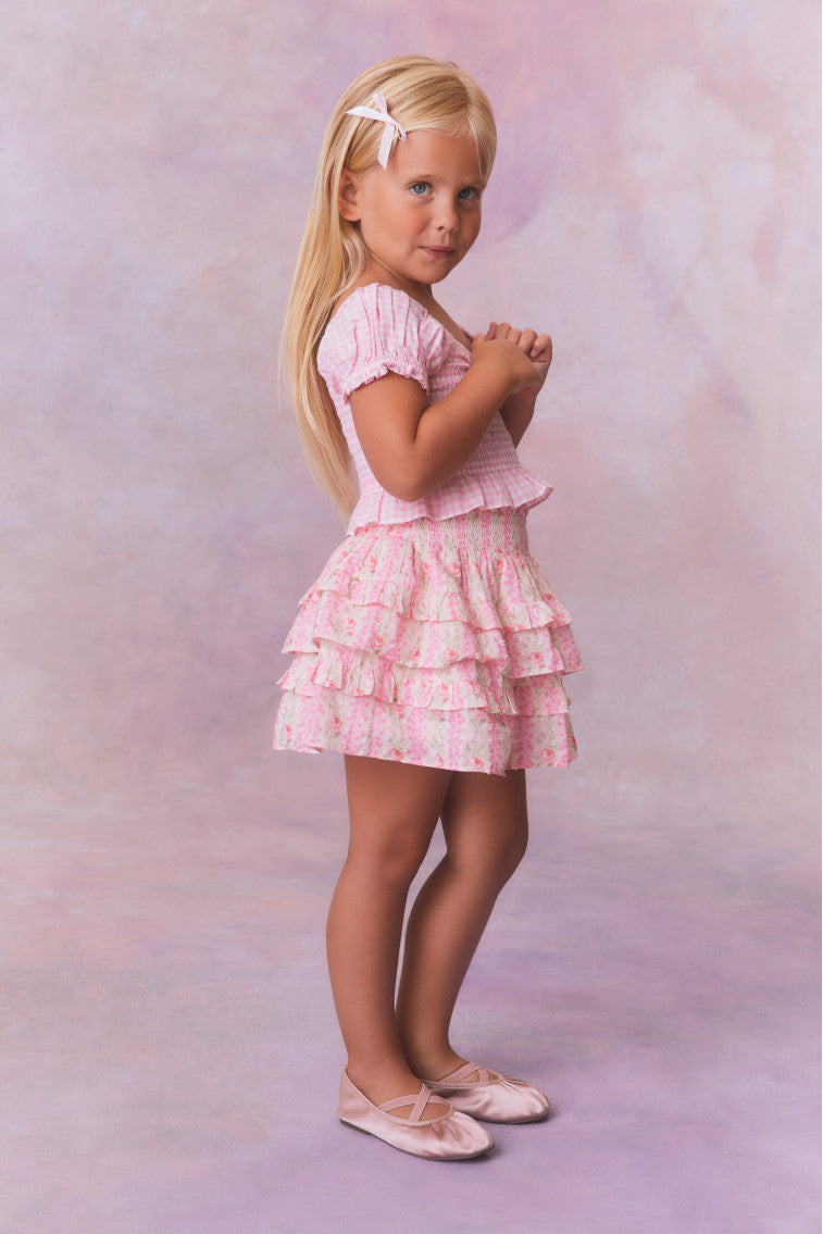 Girls Floral Print Cotton Billie Skirt - Comfortable & Stylish Skirt for School, Parties & Everyday Wear