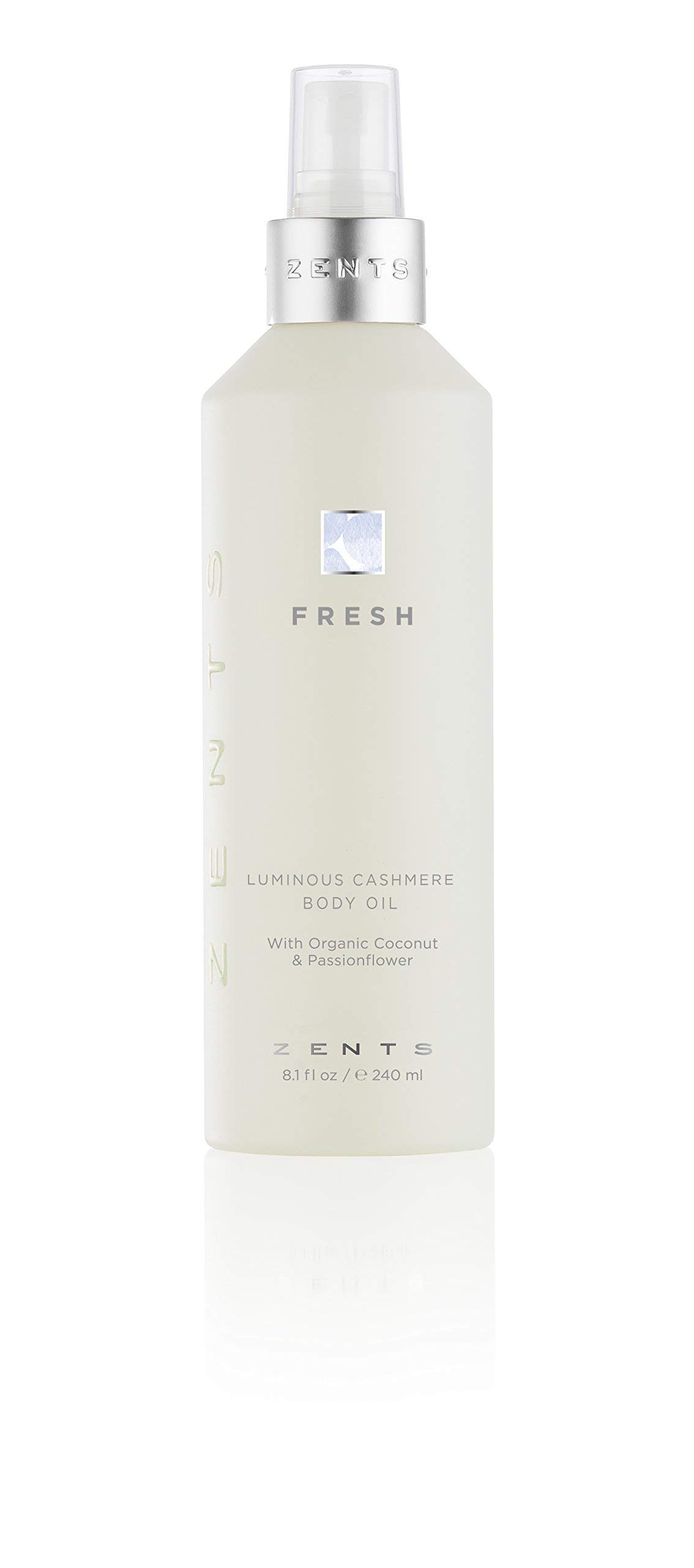 Luminous Cashmere Body Oil with Vitamin E & Organic Coconut Oil - Moisturizing & Skin Softening Treatment for Dry Skin - Fresh Fragrance - 8 fl oz - Perfect for Daily Hydration, Massage & Aromatherapy