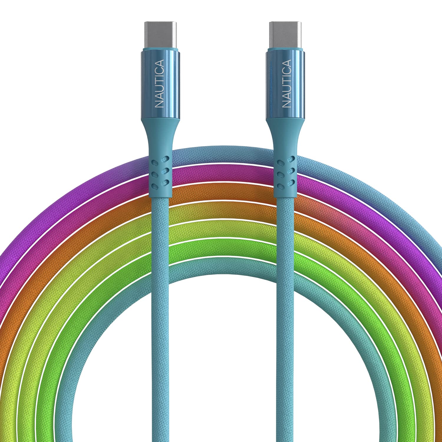 Nautica 4 Feet USB C to USB C Fast Charging Cable - High Speed Power Delivery for Galaxy S9/S10/S10+, LG V20/G5/G6, PS5 Controller - Durable Type C Charger Cord for Phones, Tablets & Gaming Devices | Perfect for Home, Office & Travel Use