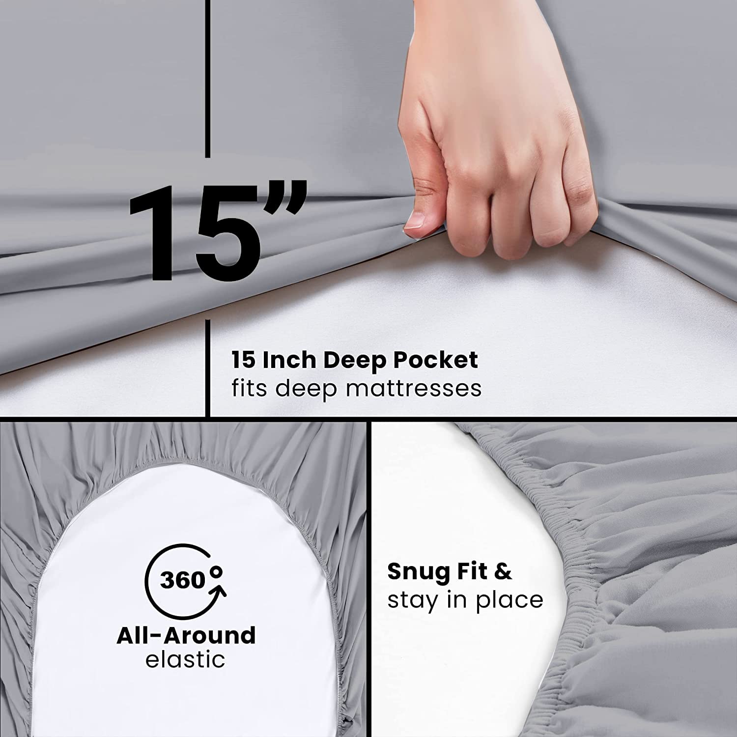 Wayfair 4-Piece Queen Size Sheet Set - 100% Egyptian Cotton 600-Thread-Count Cooling Bed Sheets (60