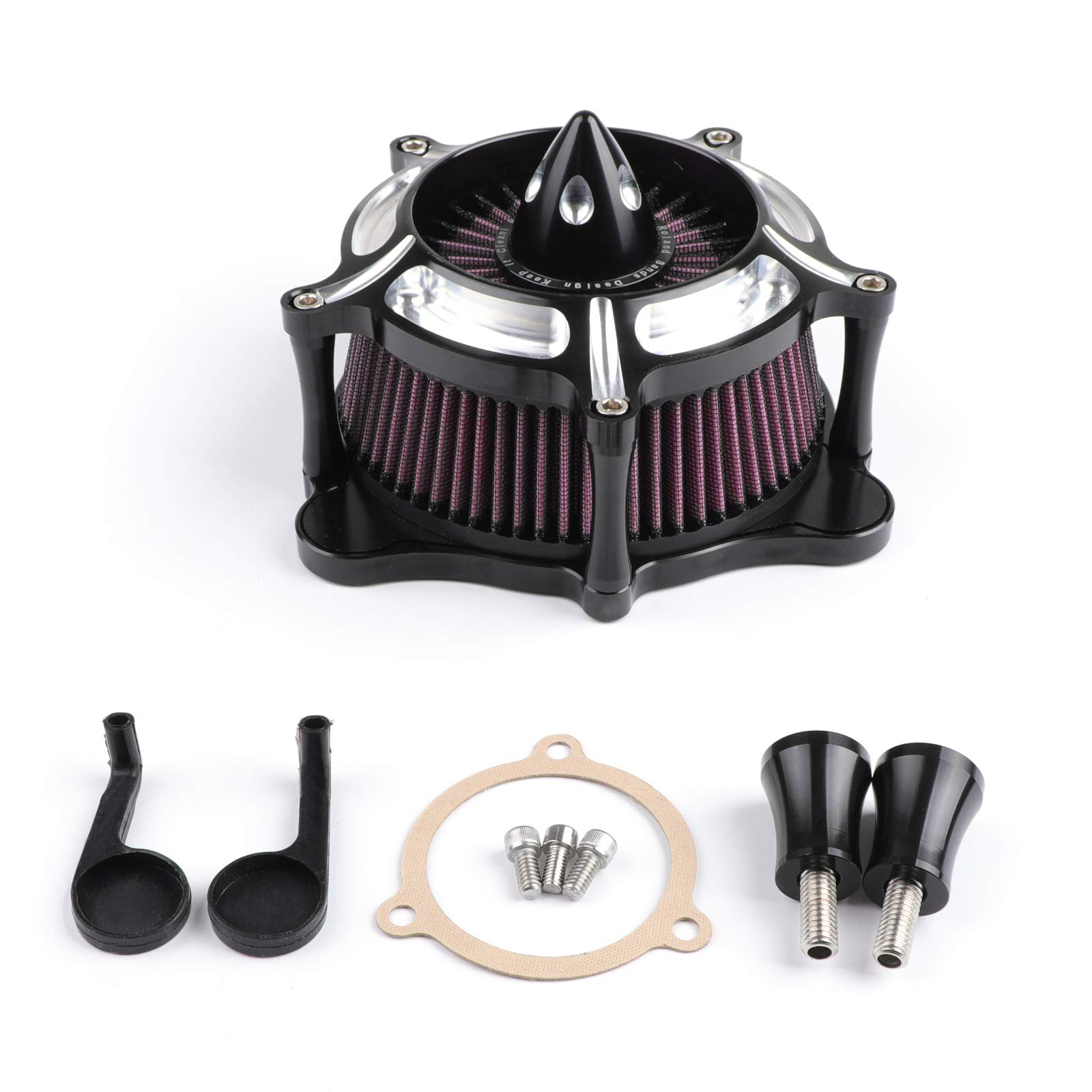 High-Performance Topteng Turbine Air Cleaner Intake Filter for Harley Dyna Softail Touring Street Glide - Compatible with Harley-Davidson Motorcycles - Enhanced Airflow & Engine Performance for Road Trips & Cruising