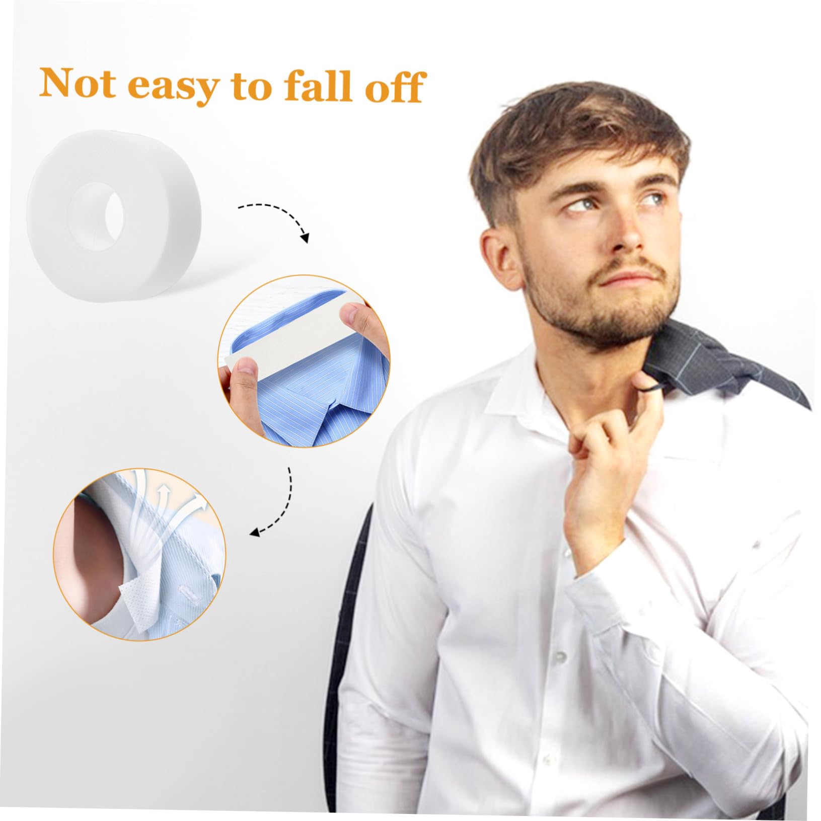 Disposable Collar Protectors for Shirts - Sweat & Stain Resistant Tape, Easy to Use for Men & Women - Perfect for Work, Gym & Outdoor Activities