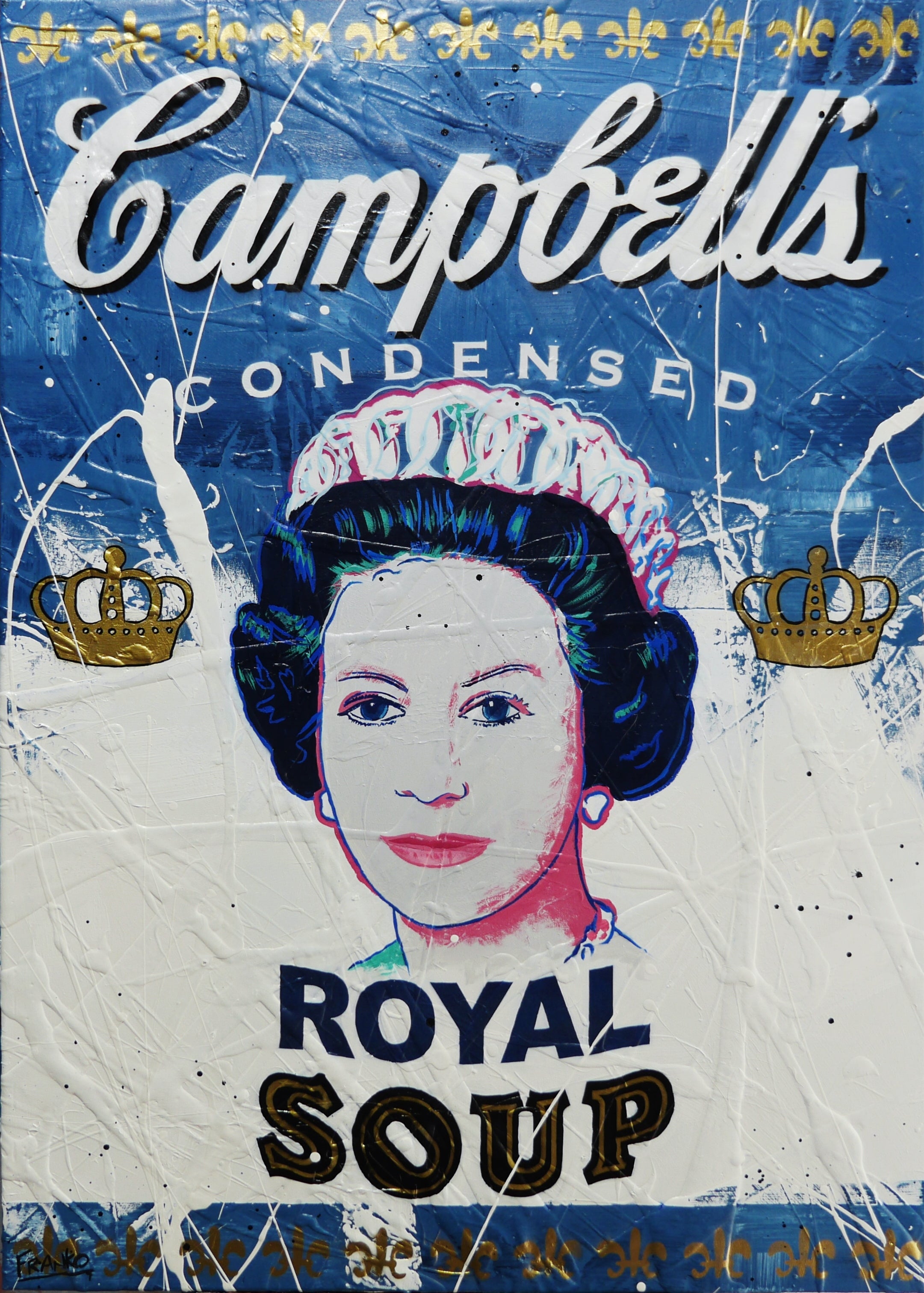 Royalty 100cm x 140cm Campbell's Soup Textured Urban Pop Art Canvas Painting - Modern Wall Decor for Living Room, Bedroom & Office