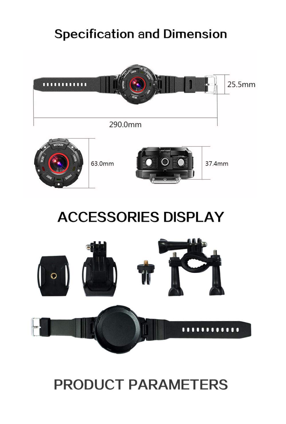 4K Waterproof Action Camera with Anti-Shake & WiFi - Round Screen Sports Camera for Diving, Skiing, Cycling | Shockproof & App Control for Adventure Recording