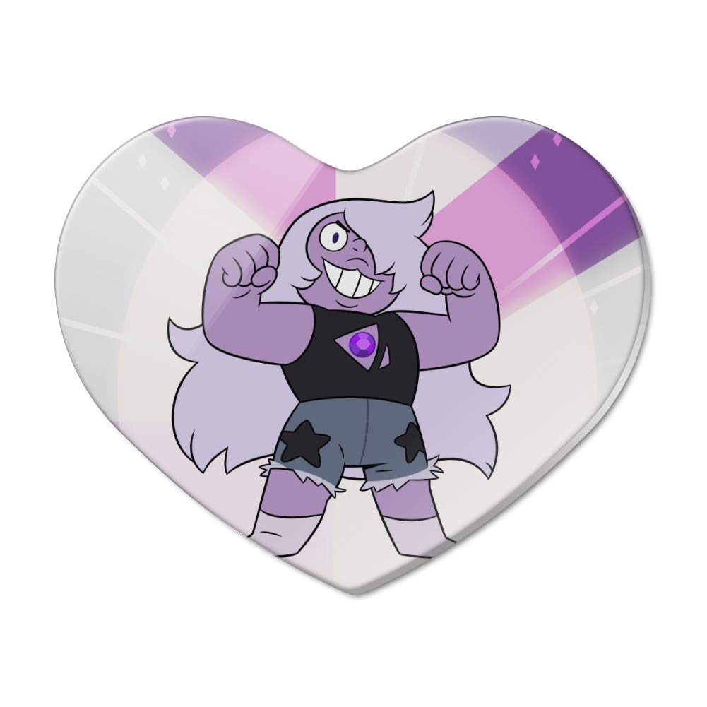 Steven Universe Amethyst Heart Acrylic Fridge Magnet - Fun Cartoon Character Decoration for Kitchen, Office & Dorm Room