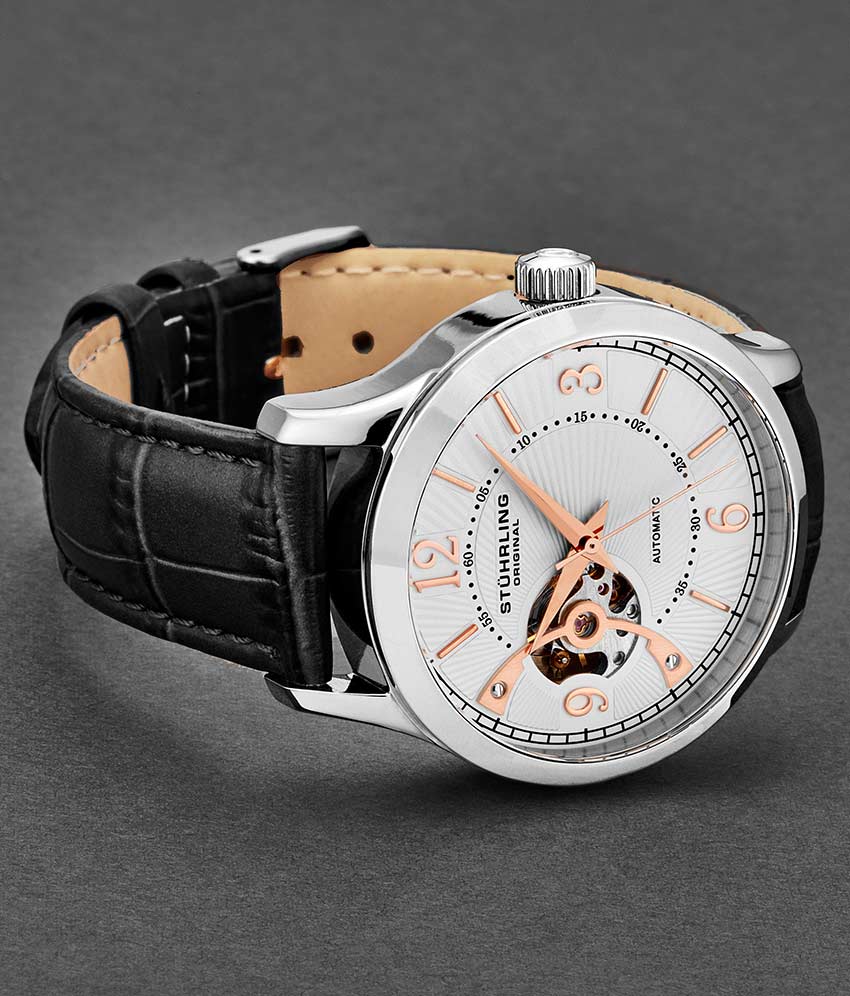 Classique 987 Automatic 40mm Skeleton Watch for Men - Luxury Stainless Steel Mechanical Timepiece with Transparent Dial - Perfect for Business, Formal Events & Gift Giving
