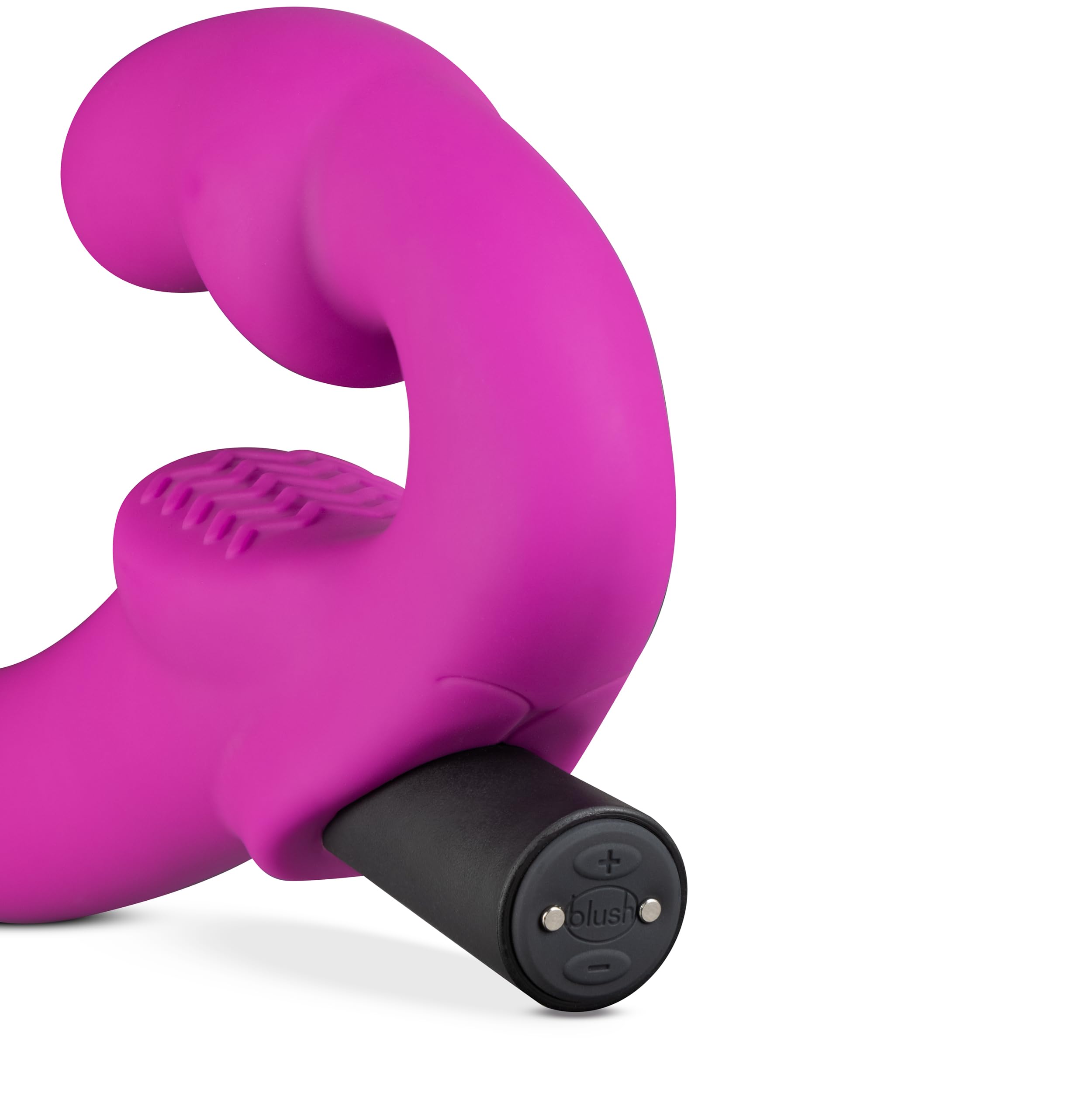 Blush Novelties Temptasia Estella Strapless Silicone Dildo with 10 Powerful Waterproof Vibration Modes - Adult Sex Toy for Women Couples - Perfect for Solo Play, Couples Intimacy & Sensual Exploration (Pink)