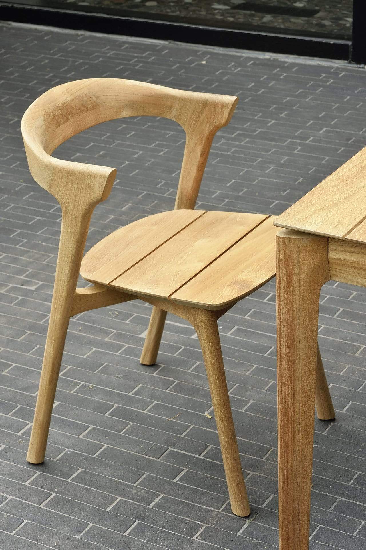 Premium Teak Outdoor Dining Chair - Weather-Resistant & Durable Patio Furniture for Garden, Poolside & Backyard Dining