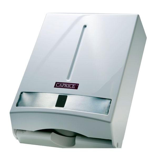 White or Black Caprice Interleaved Hand Towel Dispenser - Hygienic Paper Towel Holder for Restrooms, Kitchens & Commercial Use