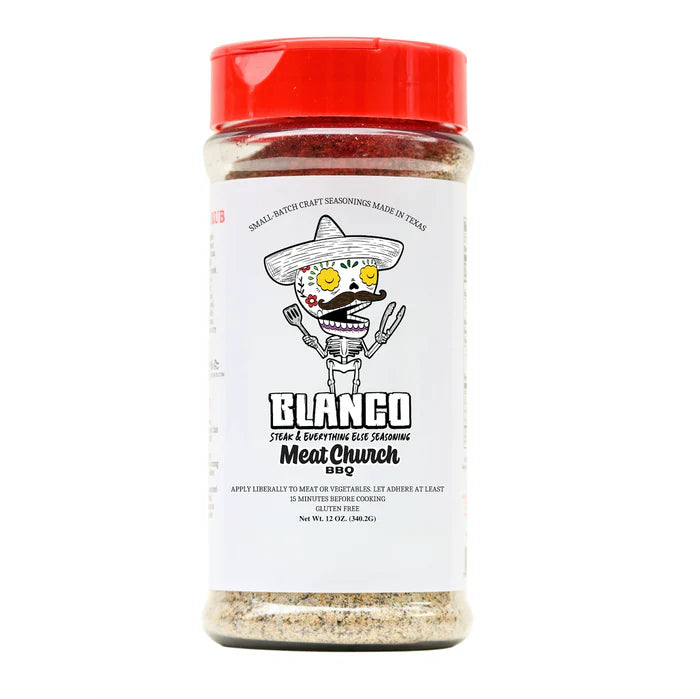 Meat Church Blanco Steak Seasoning - Premium All-Purpose BBQ Rub for Steaks, Chicken, Pork & More - Perfect for Grilling, Smoking & Outdoor Cooking