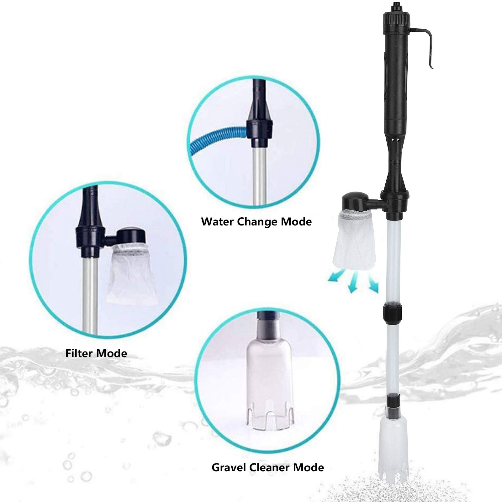 Battery Powered Gravel Cleaner for Aquarium - Easy Water Changer & Cleaning Tool for Fish Tanks