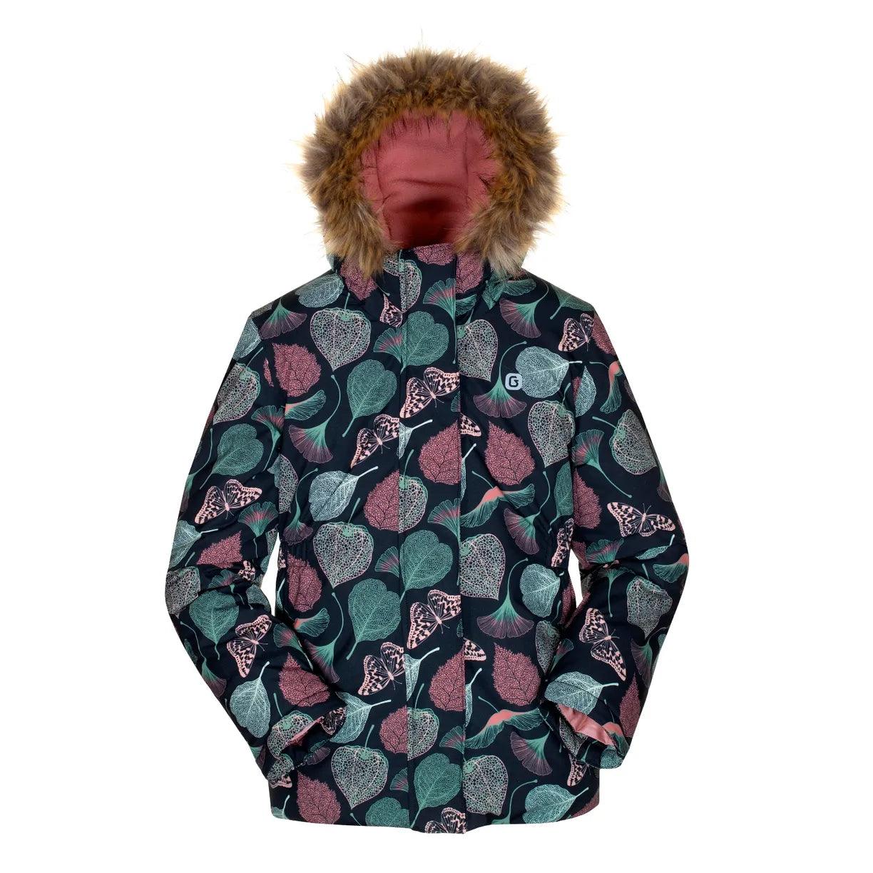 Gusti Girls Snowsuit Blossoms - Waterproof Winter Snowsuit for Toddler to Teen (3T to 13/14Y) - Perfect for Skiing, Sledding & Outdoor Winter Activities