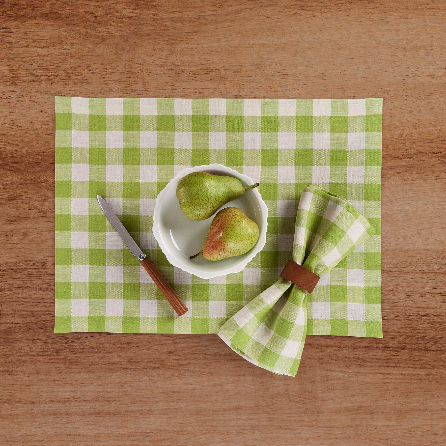 Morgan Check Napkins, Set of 4 - Premium Cotton Table Napkins for Dinner Parties, Weddings & Everyday Use