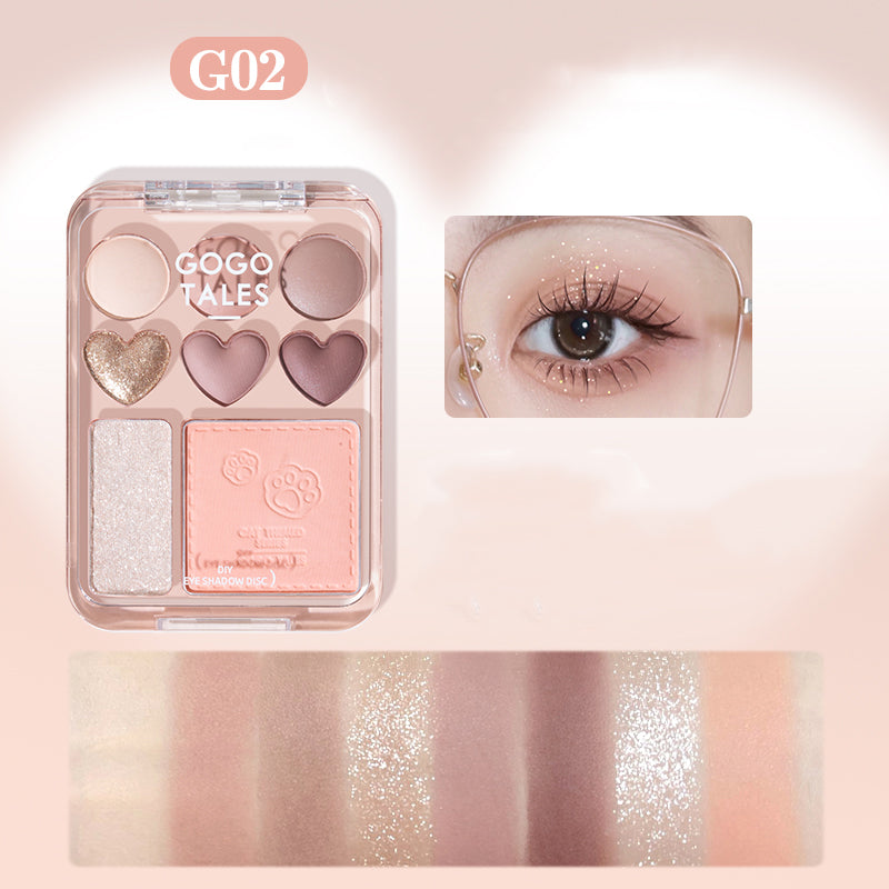 GOGOTALES Sweetheart Blush & Eyeshadow Palette - 12 Color Matte & Shimmer Makeup Set for Day & Night Looks | Perfect for Date Night, Party & Special Occasions