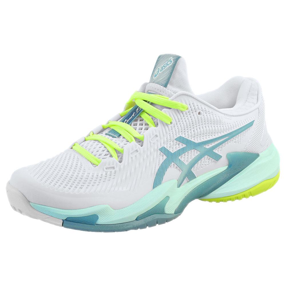 ASICS Women's Court FF 3 Tennis Shoes - White/Soothing Sea - Lightweight Performance Court Shoes for Women | Perfect for Tennis, Pickleball & Casual Wear