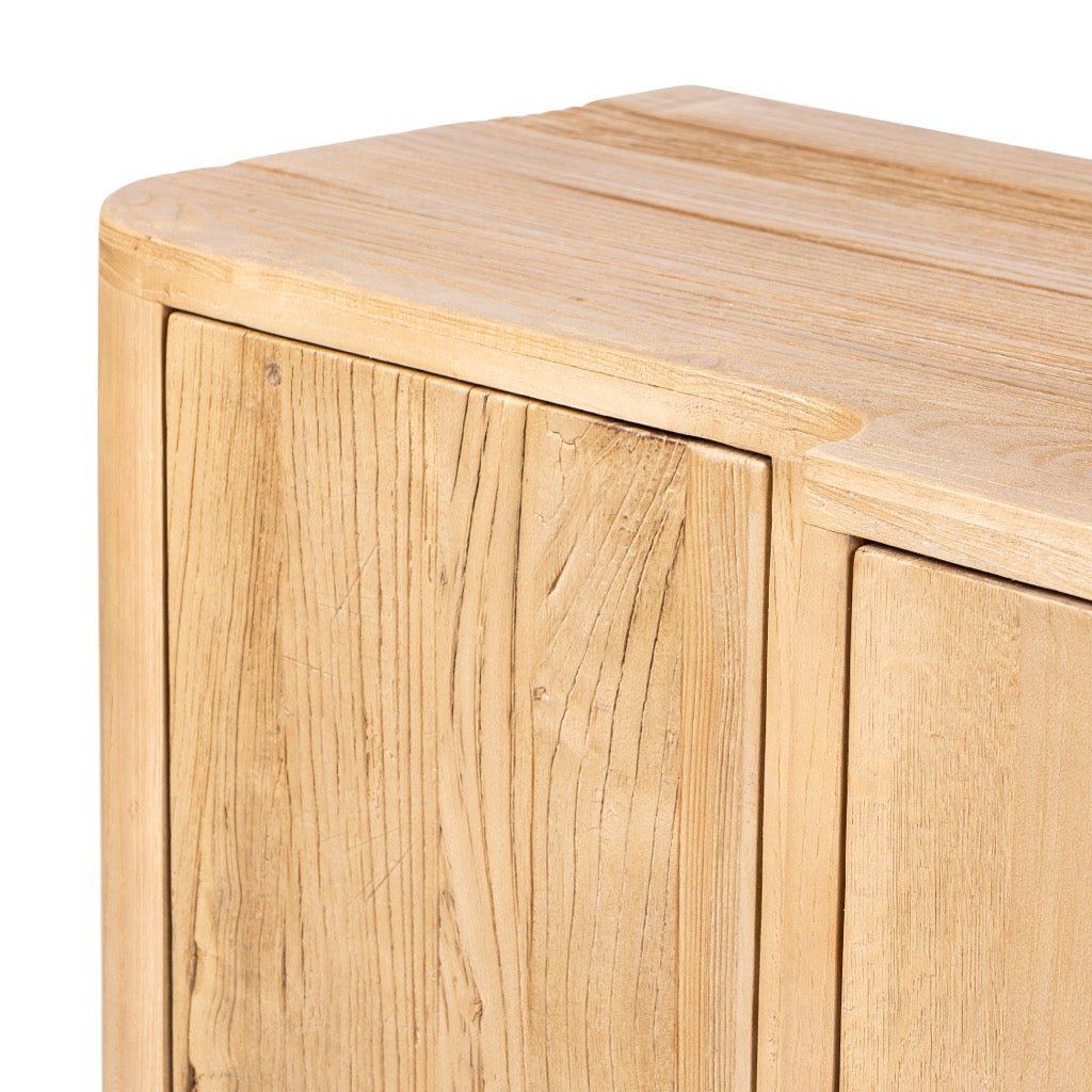 Allandale Sideboard - Natural Elm Wood Buffet Cabinet for Dining Room, Living Room & Entryway Storage | Mid-Century Modern Style Furniture