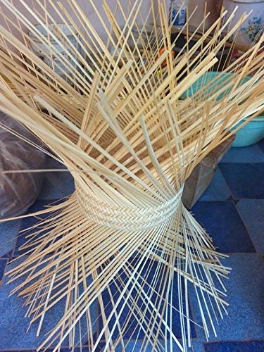 Handmade Thai-Lao Bamboo Sticky Rice Steamer Basket Set - 5-Piece Traditional Kitchen Cookware for Perfect Sticky Rice & Steaming Vegetables | Ideal for Asian Cooking, Camping & Outdoor Picnics