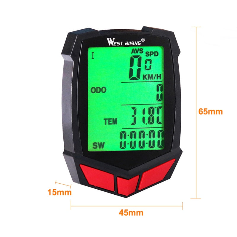 Wireless Bike Computer with 20 Functions - Speedometer, Odometer & Stopwatch for Cycling | Wired/Wireless Bicycle GPS Tracker for Road & Mountain Bikes | Perfect for Commuting, Training & Outdoor Adventures