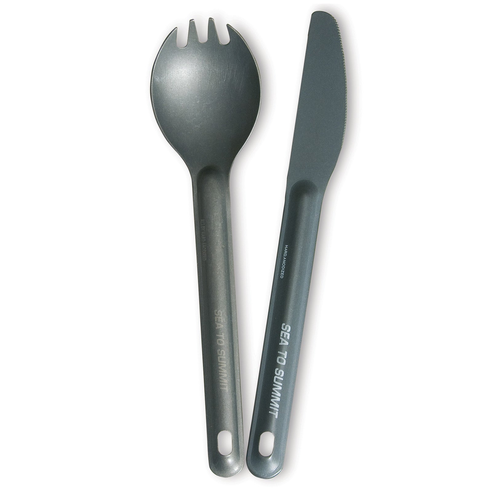 Sea to Summit Alpha Light Spork & Knife Set - Ultralight Camping Cutlery for Backpacking, Hiking & Outdoor Adventures | Compact Travel Utensils for Camping Gear & Emergency Kits