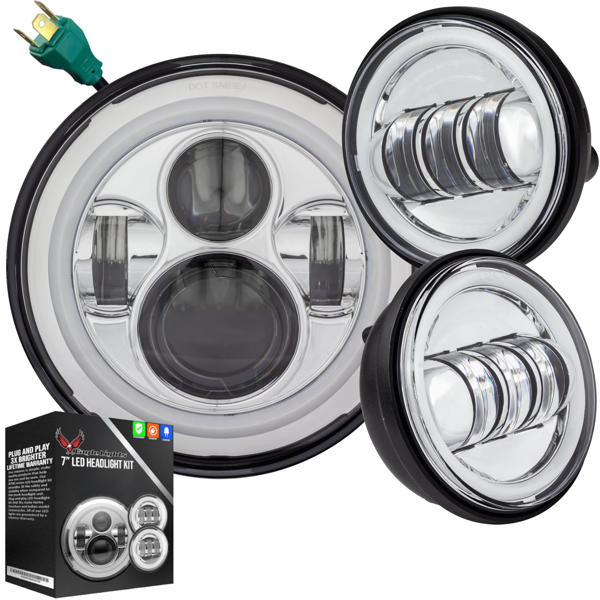 Eagle Lights 7 LED Headlight & 4.5