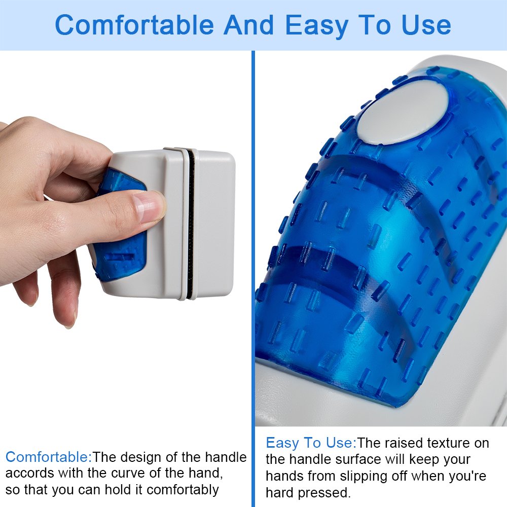 Magnetic Aquarium Cleaner - Fish Tank Glass Scrubber & Algae Remover (2-Pack) for Freshwater & Saltwater Tanks - Easy Cleaning Brush with 1 Year Warranty - Perfect for Home, Office & Pet Store Aquariums