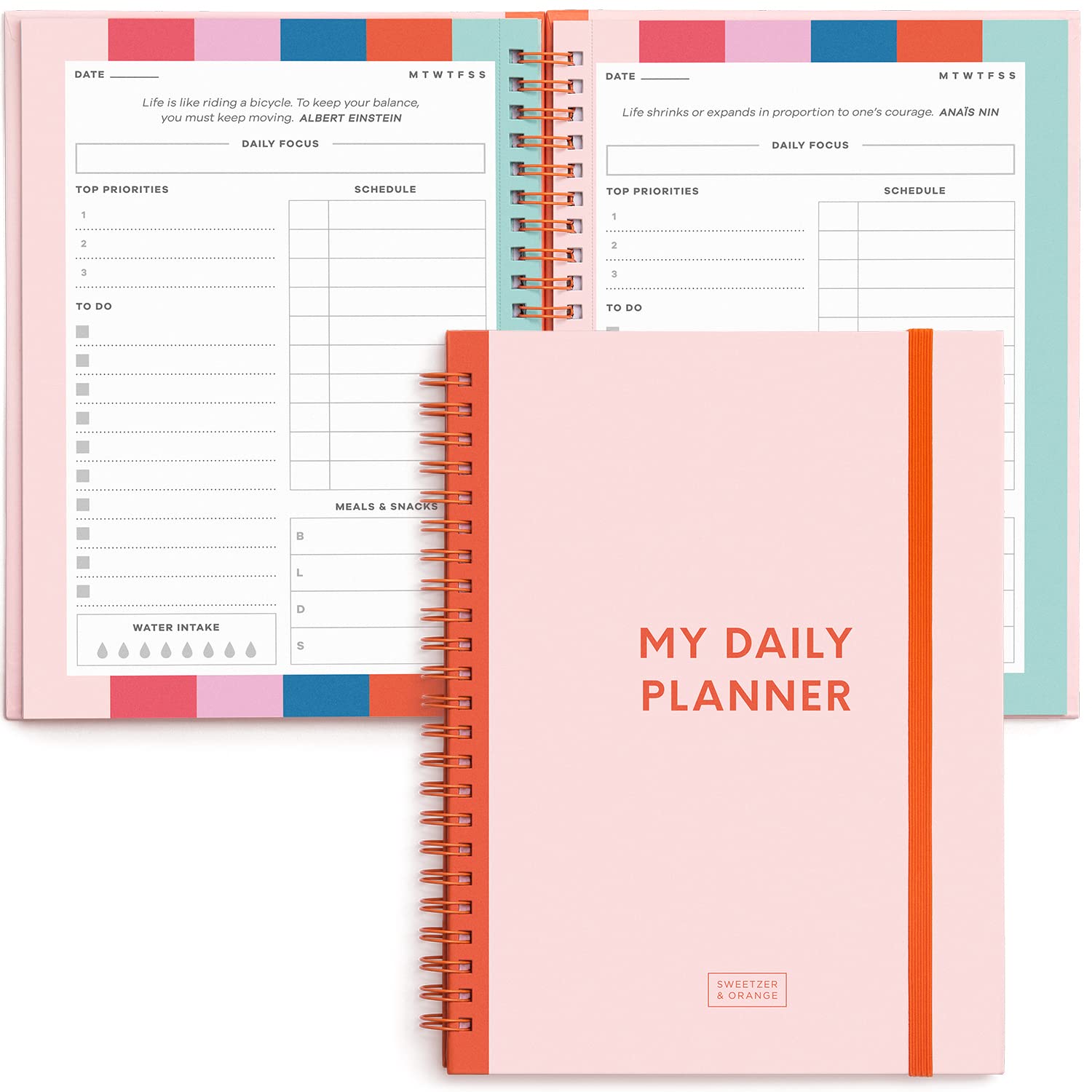 S&O Undated Planner with Meal Tracker - A5 Daily To Do List, Habit & Routine Organizer for Students, Work, Fitness & Productivity | ADHD-Friendly Goal Notebook for College & Office Use | Perfect for 2025 Planning & Time Management