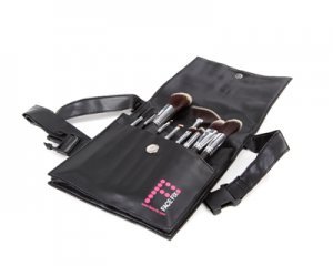 Professional FaceFix Cosmetic Brush Kit with Tool Belt - 12-Piece Makeup Brush Set for Foundation, Blending & Contouring - Perfect for Makeup Artists & Beauty Enthusiasts (Home Salon & Travel Use)