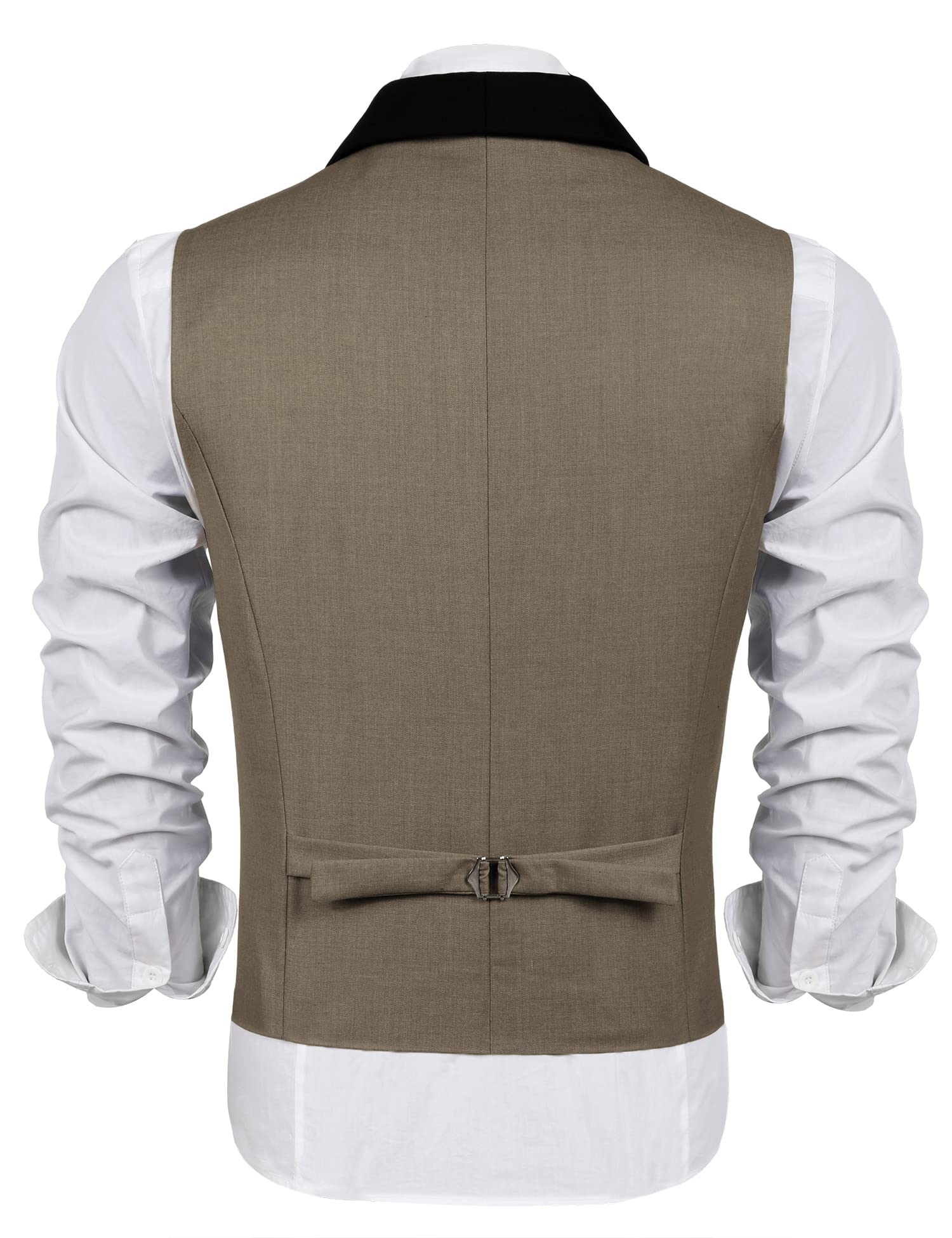 COOFANDY Men's Slim Fit Suit Vest - Formal Business Blazer Waistcoat for Wedding, Office & Special Occasions | Stylish Casual Dress Vest for Men