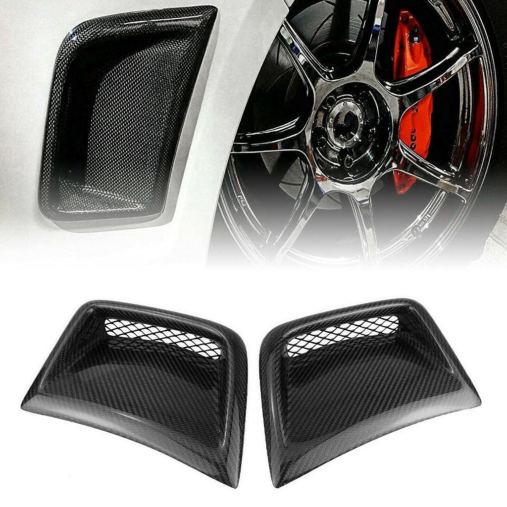 Exclusive Real Carbon Fiber Front Bumper Side Air Vents for 2008-2014 Subaru WRX STI - 2 Piece Set - FLC-2715-RCF - Enhance Performance & Style for Track or Street Racing