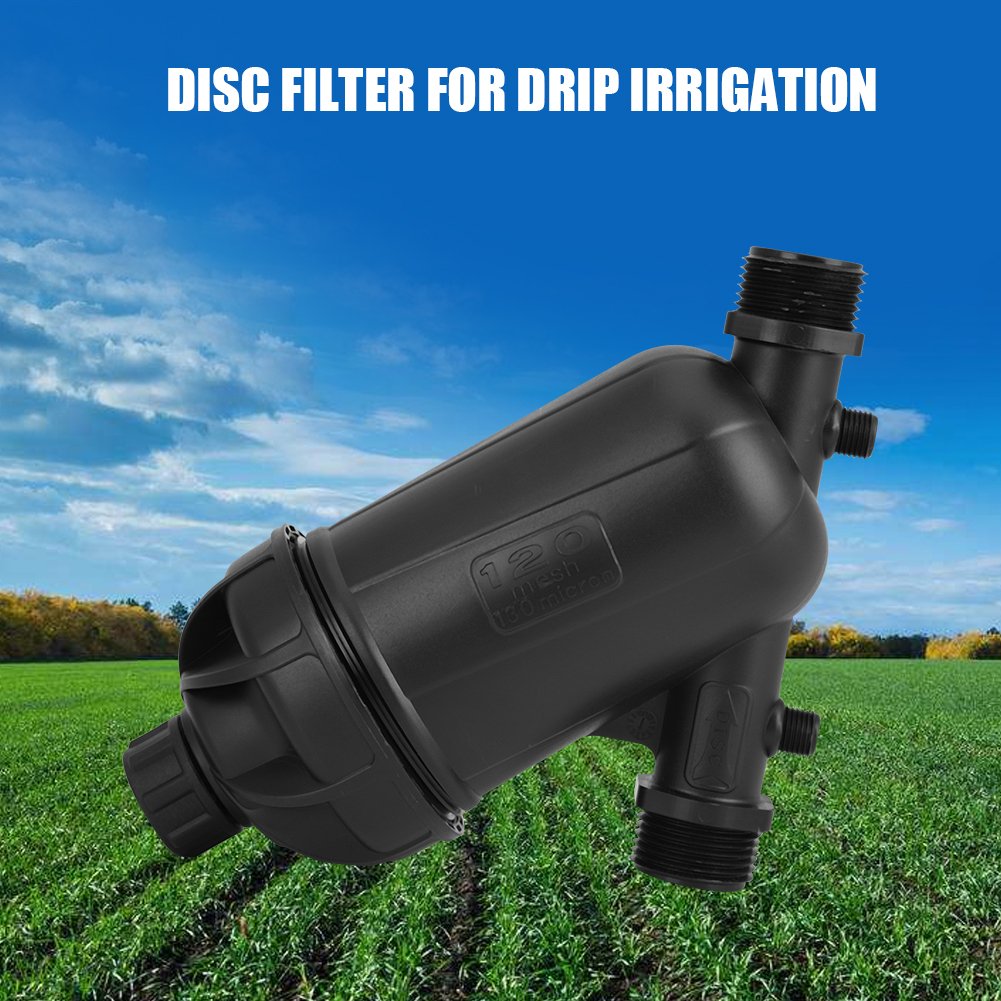 DEWIN 1'' Drip Irrigation Water Filter - 120 Mesh 130 Micron Disc Filter for Agriculture, Garden & Lawn Watering System | Perfect for Efficient Drip Irrigation and Sprinkler Systems