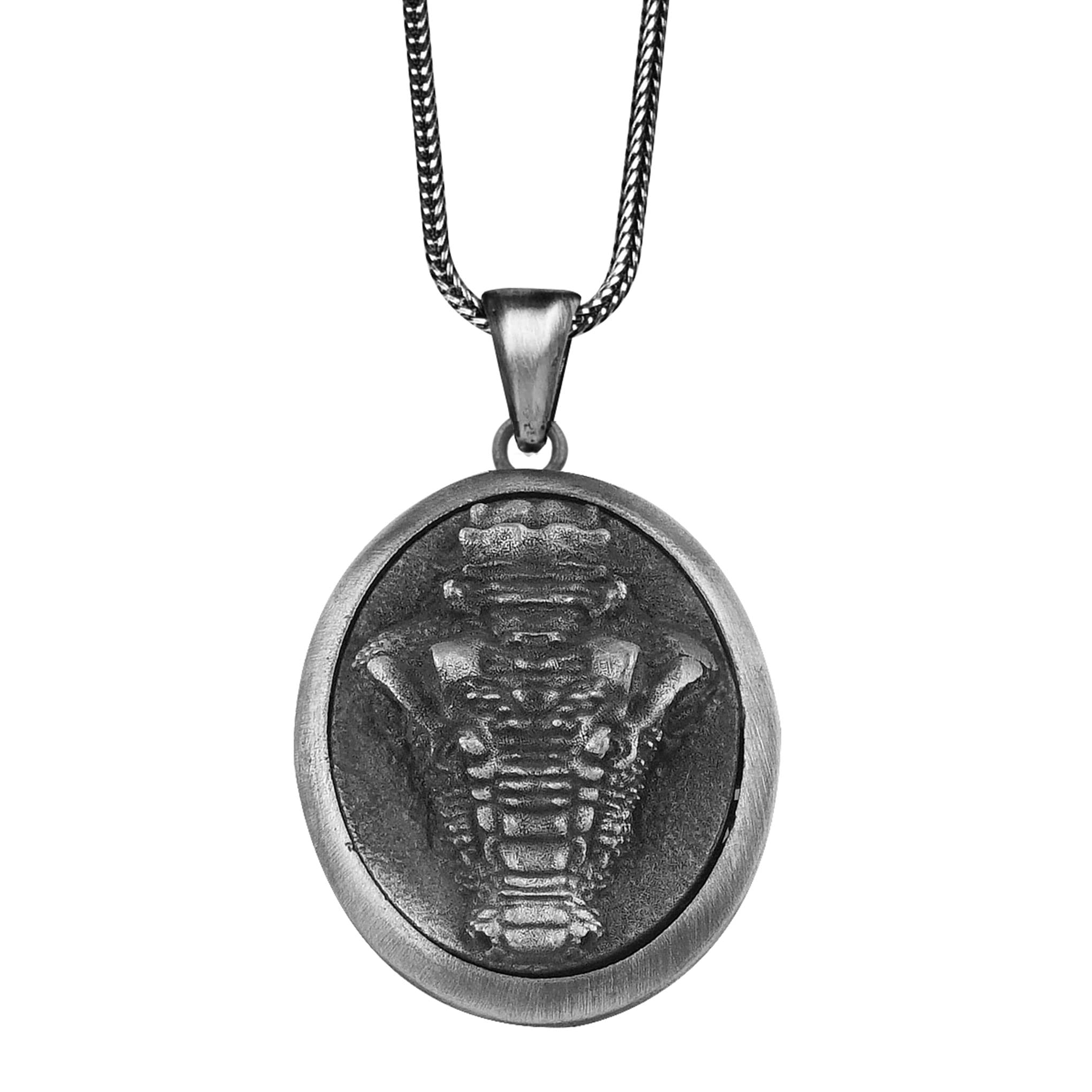 Men's Solid Sterling Silver Crocodile Pendant Necklace - Heavy Alligator Medallion for Men - Masculine Jewelry Gift for Him - Perfect for Casual Wear, Date Nights & Special Occasions
