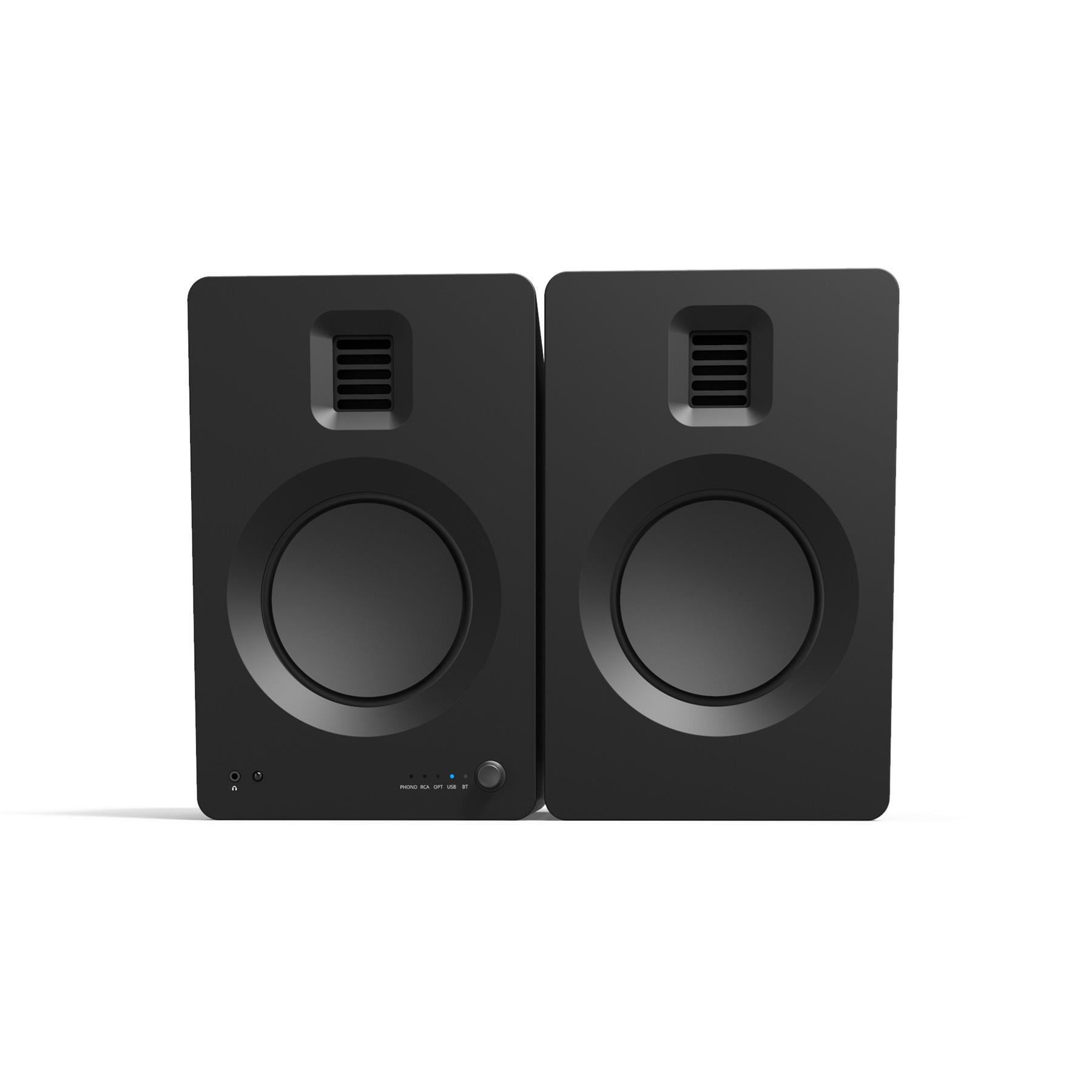 Premium Kanto TUK Powered Bookshelf Speakers - High-Fidelity USB DAC, Bluetooth 4.2, Phono Preamp & Headphone Output for Home Audio, Studio Monitoring & Gaming Setup