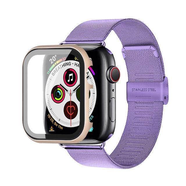 Premium Stainless Steel Band for Apple Watch Series 6/5/4/3/SE - 44mm 42mm 40mm 38mm Sizes - Durable Metal Bracelet Replacement Strap - Perfect for Workouts, Office Wear & Everyday Use