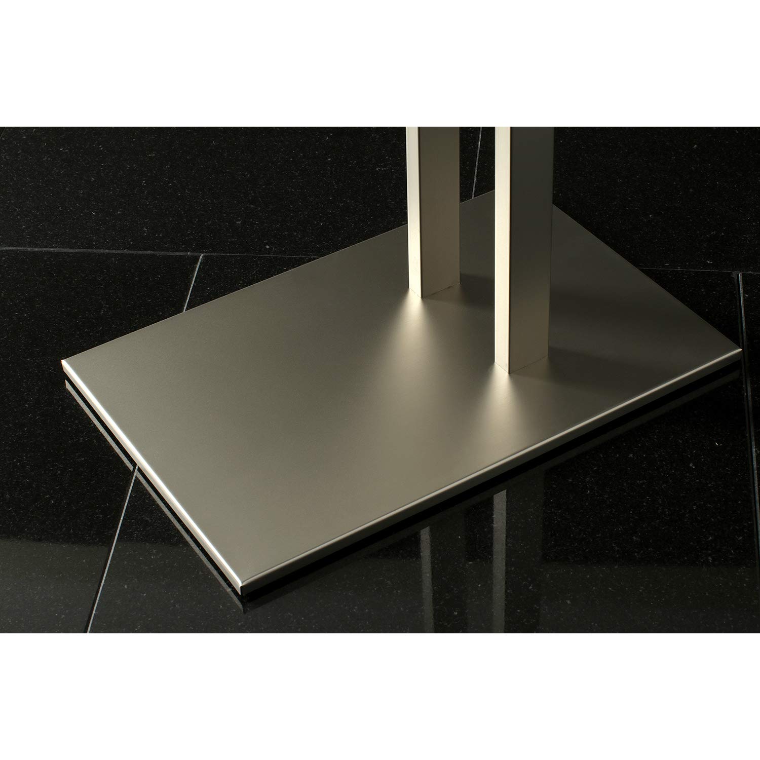 Kingston Brass SCC6038 Edenscape Double L Shape Pedestal Towel Holder - Brushed Nickel Finish for Bathroom & Spa Decor