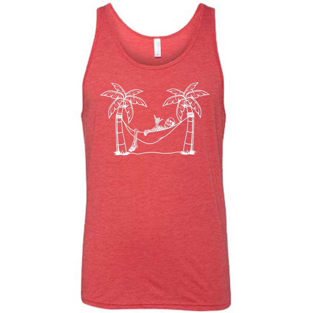 Unisex Skeleton Print Hammock Relaxation Shirt - Perfect for Lounging, Camping & Outdoor Chill Time