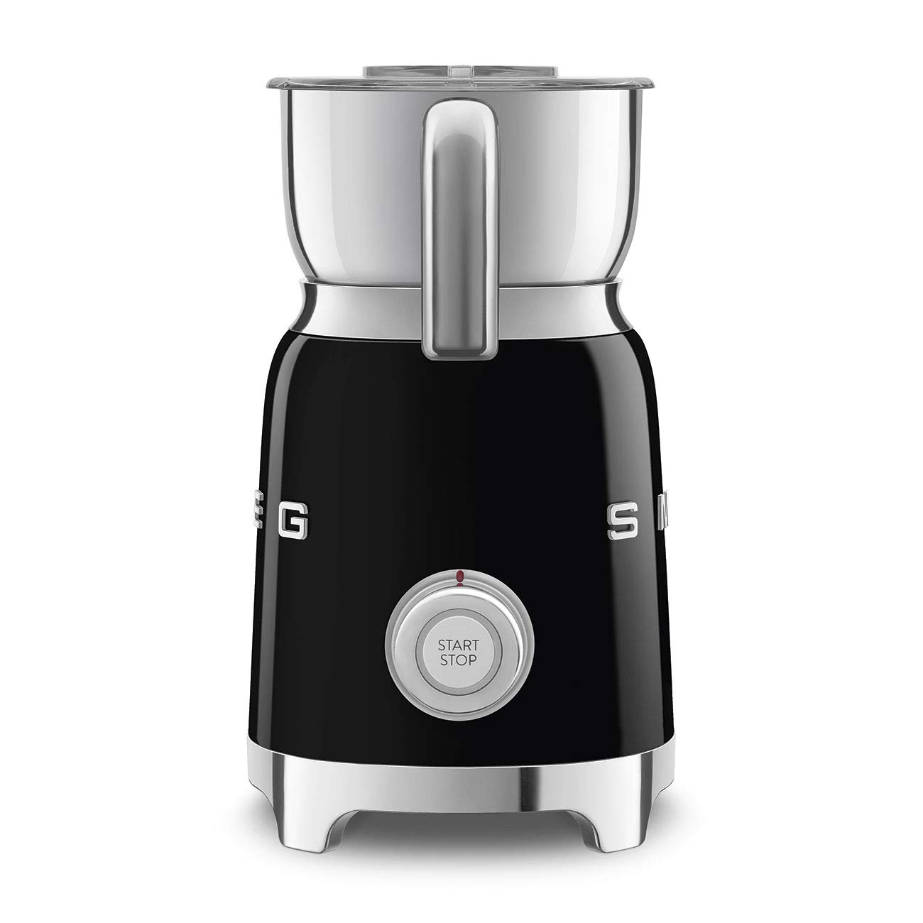 Smeg Electric Milk Frother - Black Stainless Steel for Lattes, Cappuccinos & Hot Chocolate - Perfect for Coffee Shops & Home Use