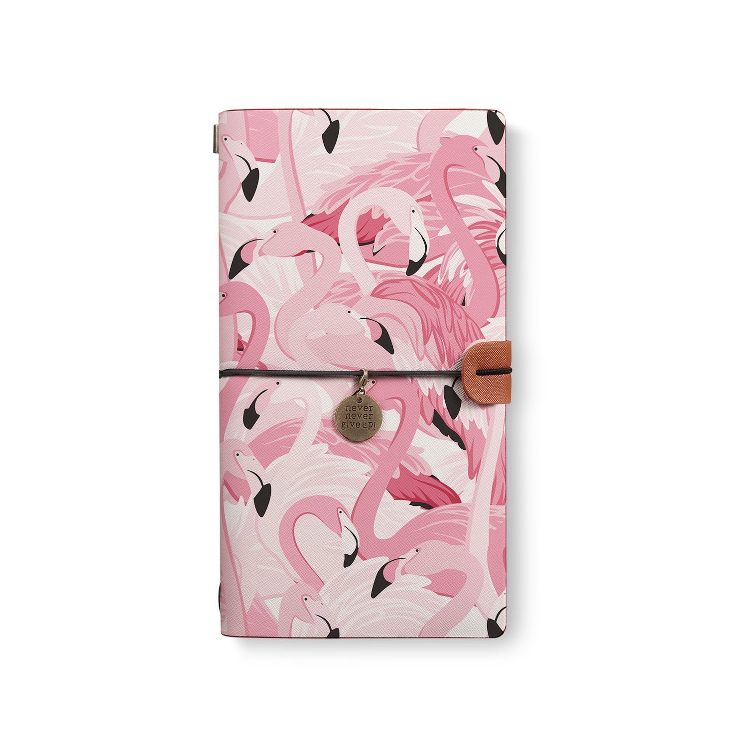 Premium Flamingo Design Traveler's Notebook - Refillable Leather Journal for Writing, Sketching & Planning | Perfect Travel Diary, Bullet Journal & Gift for Writers