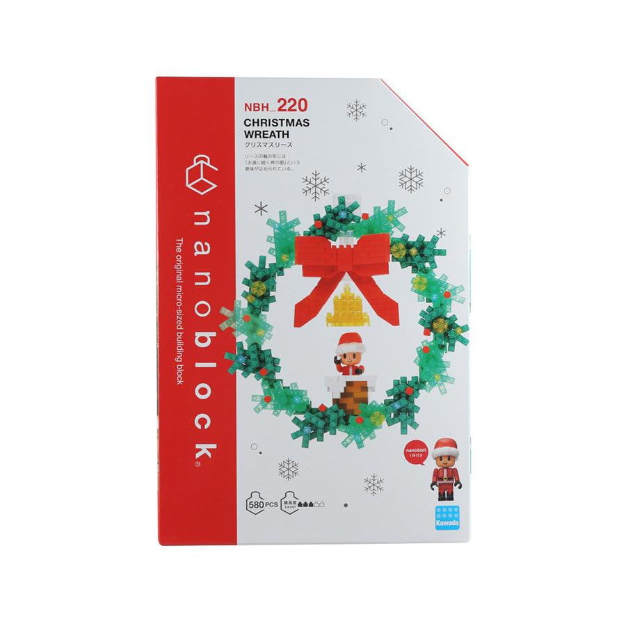 KAWADA Nanoblock Christmas Wreath Building Kit - DIY Mini Holiday Decoration for Home, Office & Gifts | Creative Christmas Decor for Kids & Adults