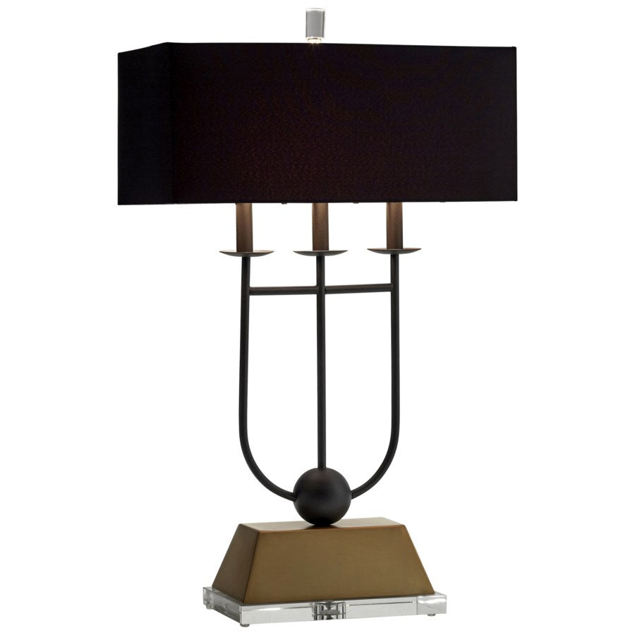 Cyan Design 10983 Euri Table Lamp - Black and Gold Finish, Modern Desk Lamp for Living Room, Bedroom, or Office Decor