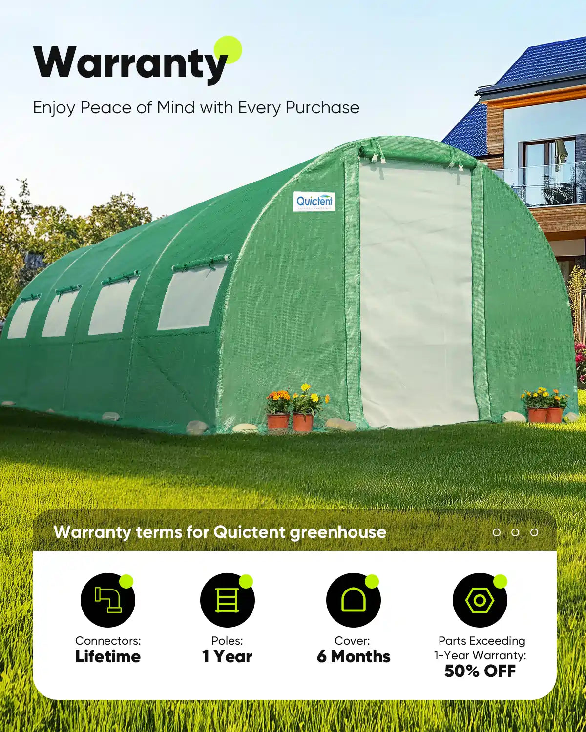 20' x 10' x 7' Heavy Duty Large Greenhouse Kit for Outdoor Gardening - Perfect for Growing Vegetables, Flowers & Plants All Year Round