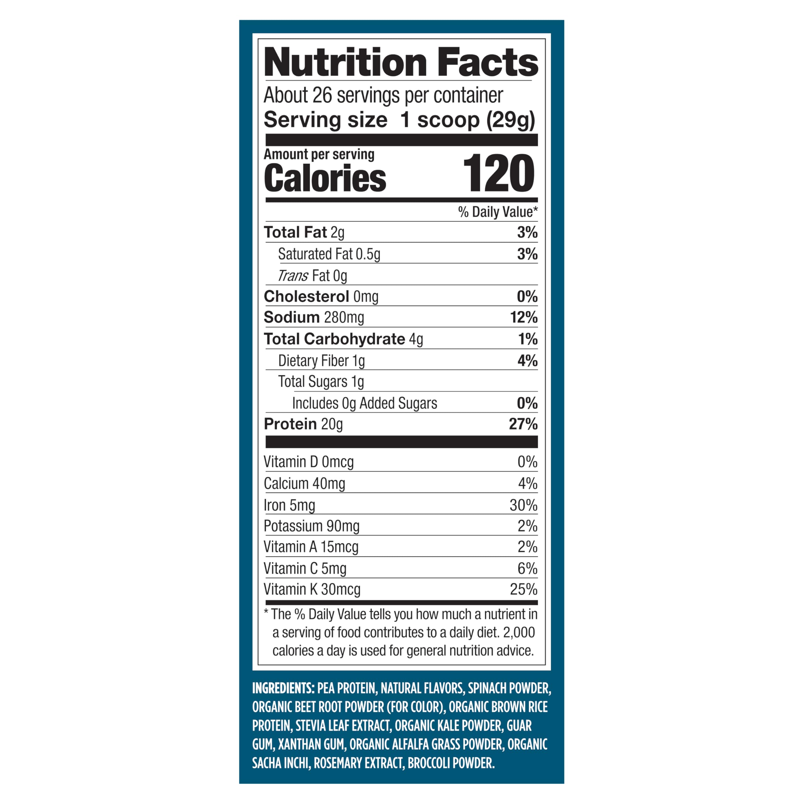 Vega Protein and Greens Plant-Based Protein Powder, Berry Flavor - 20g Vegan Protein with Superfood Greens, Non-GMO, Gluten-Free Pea Protein for Men & Women, 1.7 lb (Packaging May Vary) - Perfect for Post-Workout Recovery, Smoothies & Healthy Meal Replacement