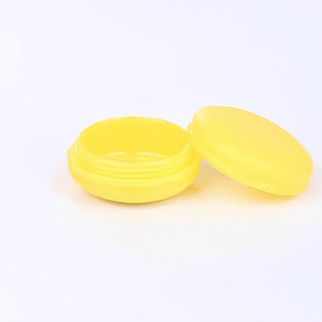 10g Cute Macaron-Shaped Refillable Empty Lip Balm Containers (Yellow, 6-Pack) - Perfect for DIY Lip Care, Travel & Gift Giving