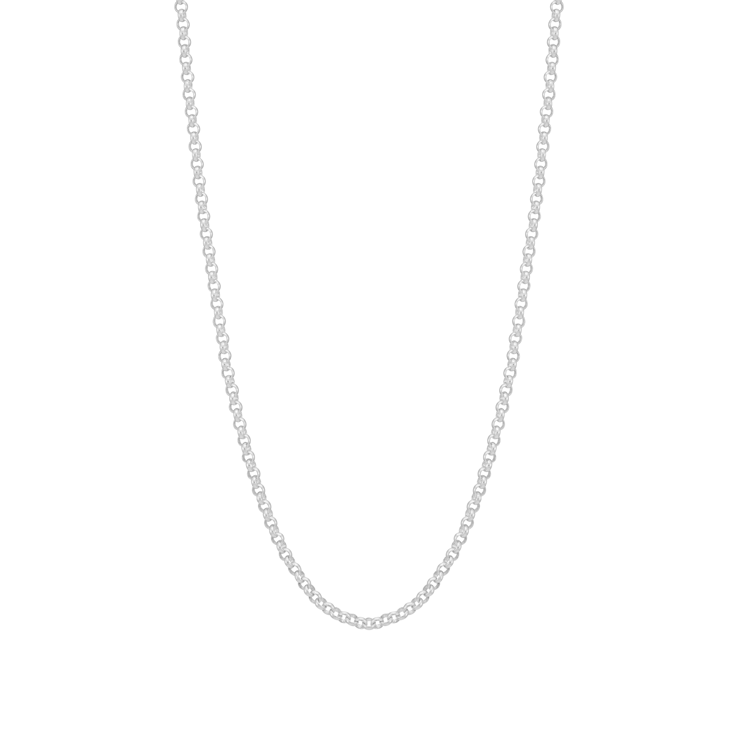 Sterling Silver Plated Belcher Chain Necklace - Eb5283S for Women, Elegant Layering & Everyday Wear