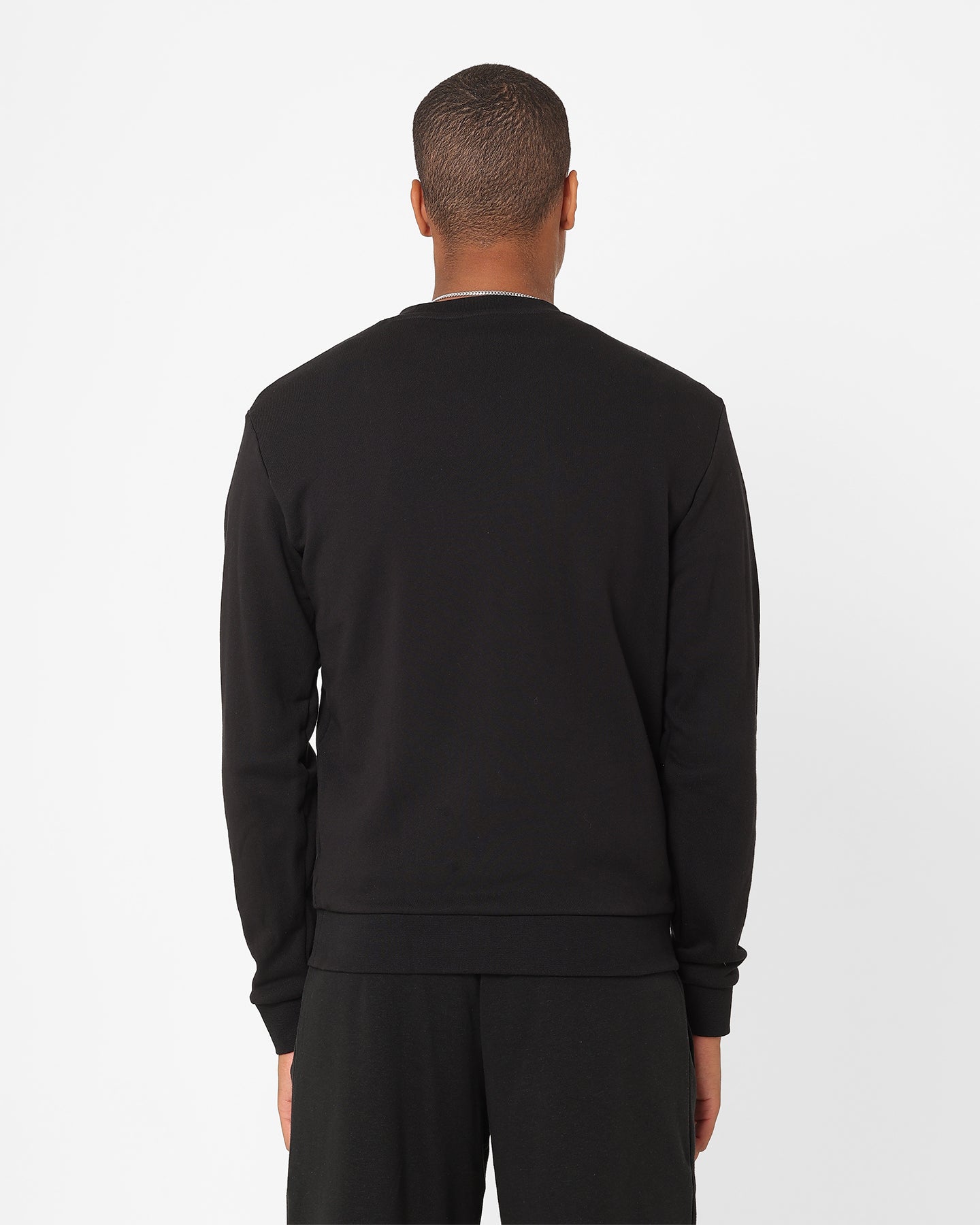 Adidas Monogram Crewneck Sweatshirt for Men & Women - Black Cotton Pullover Hoodie for Casual Wear & Street Style