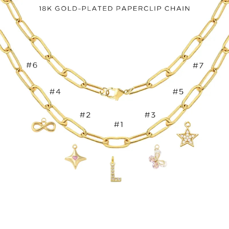 Elegant Charm Necklace with Assorted Charms - Perfect for Gifts, Parties & Everyday Wear | $44.00