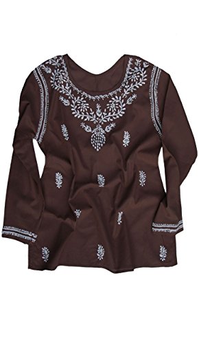 White Embroidery on Coffee
