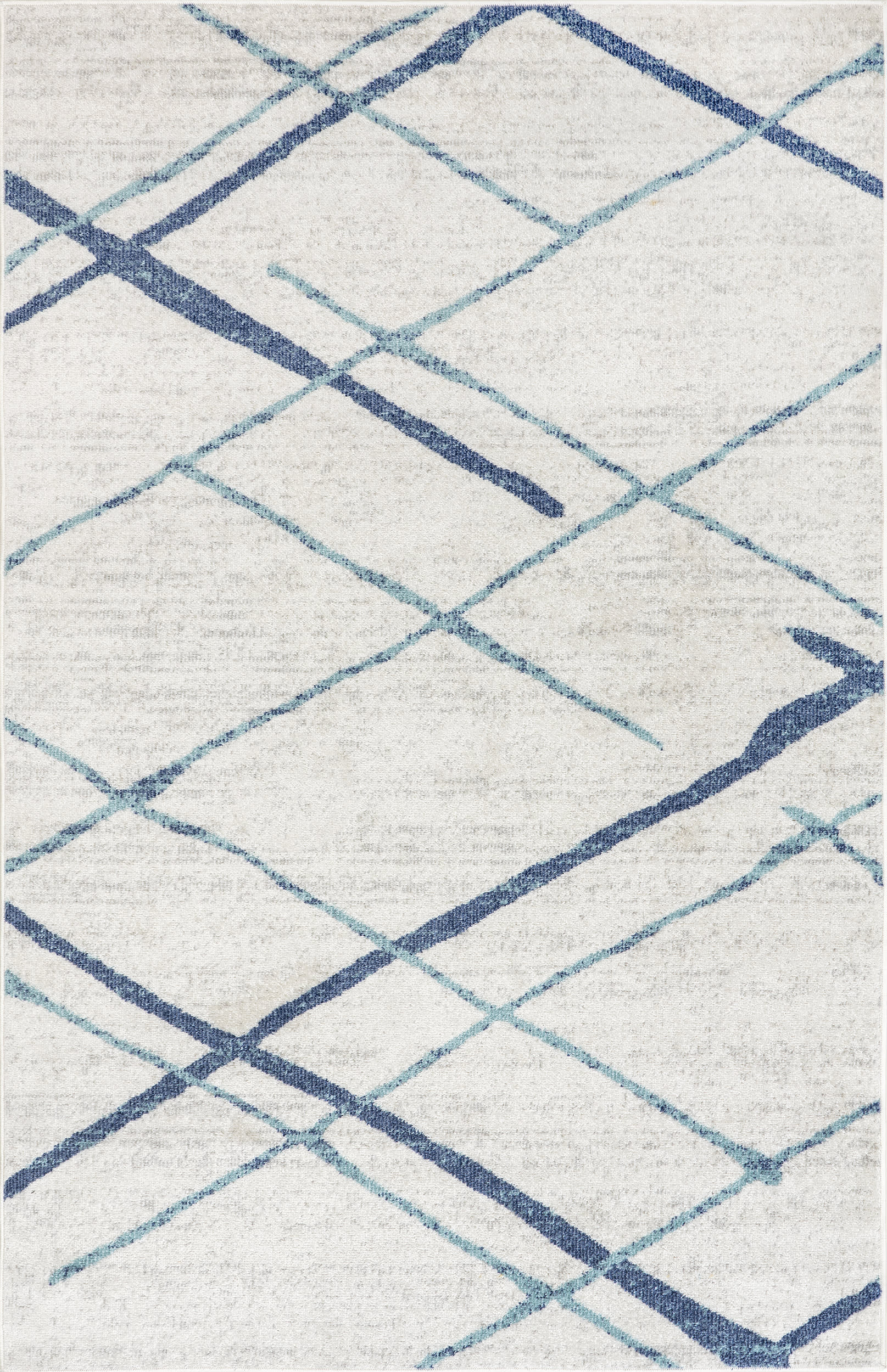 Broken Lattice Pattern Area Rug - Light Blue Soft Living Room Carpet for Bedroom, Dorm & Home Decor