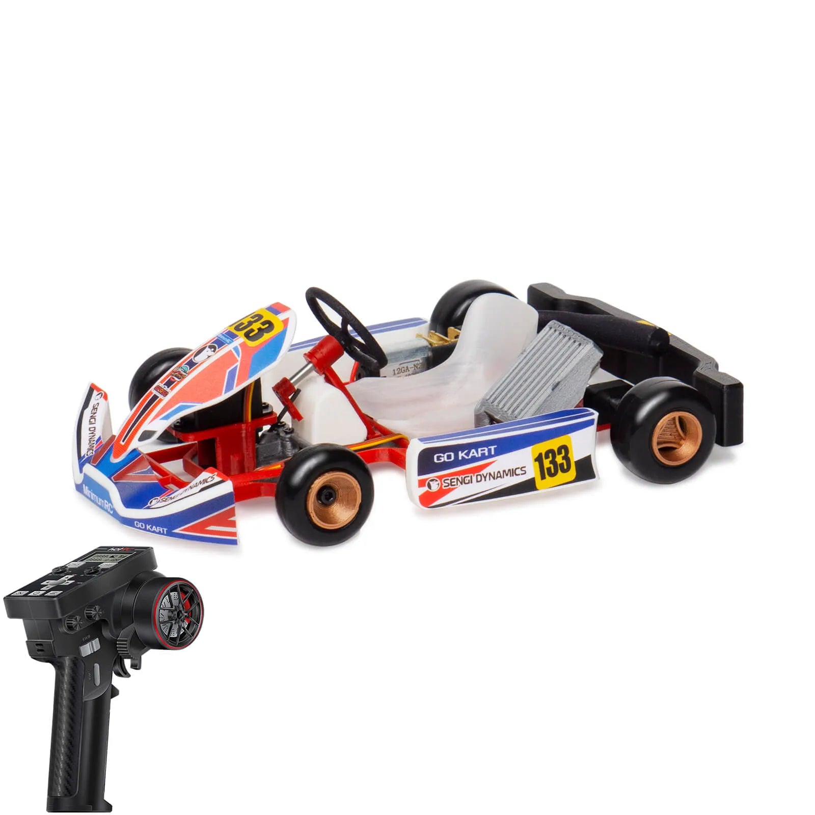 MinimumRC Sengi Kart 80 Micro Scale RC Car Go Kart Kit - DIY Unassembled Remote Control Toy for Kids & Adults | Perfect for Indoor Racing, Backyard Play & STEM Learning
