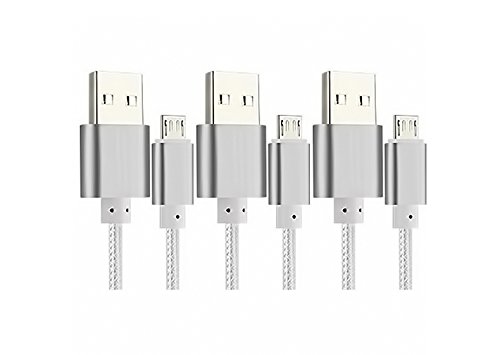 3-Pack 5ft Micro USB Cables for Kindle Fire HD, Paperwhite, Touch, Keyboard & DX - Fast Charging & Data Sync - Compatible with Amazon Kindle Devices - Perfect for Home, Office & Travel Use